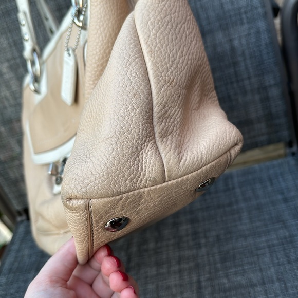 Coach Pebbled Penelope Leather Carryall Handbag Shoulder Bag F19044 Purse - Picture 7 of 12